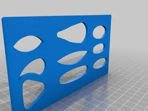 lapidary template stencil thing for marking rock shapes