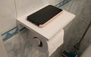 Toilet Paper Holder With Shelf