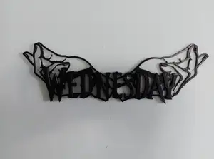 Wednesday Addams sign logo finger snap