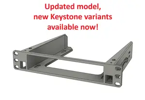 Lenovo ThinkCentre Tiny 10" Rack Mount - now with optional Keystone Sockets (M720q, M920q, P330, etc.)