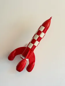 Tintin Rocket Lego wall mount