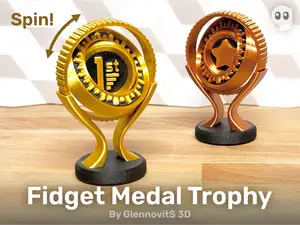 Fidget Medal Trophy (customize and spin!)
