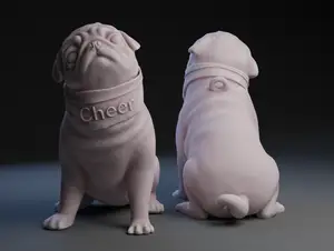 Christmas Cheer Pug Ornament.