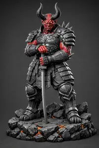 Oni Samurai Commander – Dark Fantasy Demon Leader