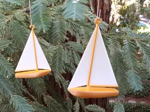 Fully parametric sailboat ornament / pendant