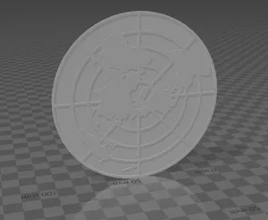 UN Logo No Wreath (Flat Earth, Azimuthal Projection)