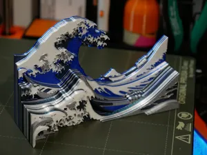 Great Wave off Kanagawa - multicolour remix - No MMU required