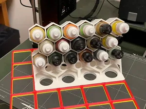 Gridfinity compatible 17ml bottle paint rack