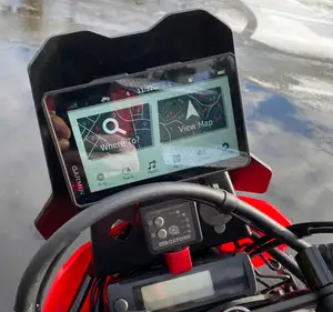 AdventureSpec Mini Fairing Zumo XT GPS and Oxford Heated Grips Mounts with hidden AirTag