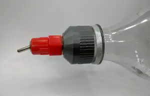 Chicken Watering Nipple ADAPTER to PET soft drink bottle (just the gray part in the photos)