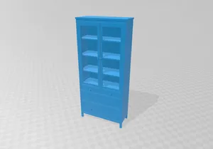 IKEA HEMNES Glass-door cabinet with 3 drawers.