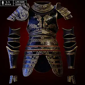 DRAKEBLOOD UPPER ARMOR SET life size - Dark Souls Fan Art STL