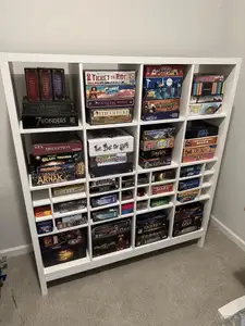 Ikea Kallax Wine Rack mod for small board games