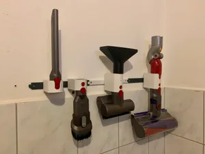 Modular wall mount for Dyson V10+ accessories