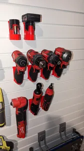 Power Tool & Battery Slatwall Mounts for Milwaukee M12