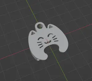 Happy Kitten Coin Keychain