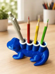 Lizard Pencil Holder – 4-Slot Desk Organizer for Pens and Markers