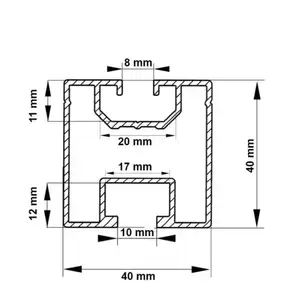 Endcap for 40x40 profile