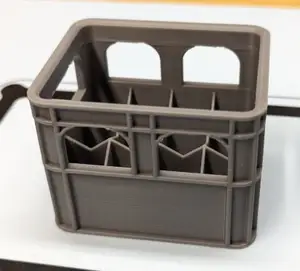 Battery beer crate with additional cut-outs to make it easier to insert the batteries.