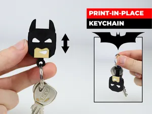 PRINT-IN-PLACE BATMAN KEYCHAIN