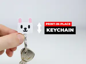 PRINT-IN-PLACE BUNNY KEYCHAIN