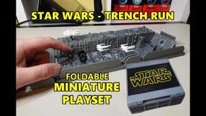 Star Wars - Trench Run - Foldable Miniature Playset. Not MMU.