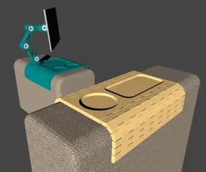 Couch Armrest Table with optional Tablet Holder