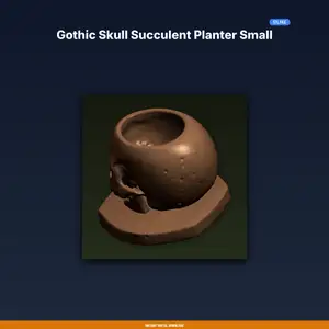 Gothic Skull Succulent Planter Small - 3D Printable STL File
