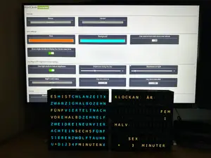 WordClock 16x8 LED matrix (2023-V2)
