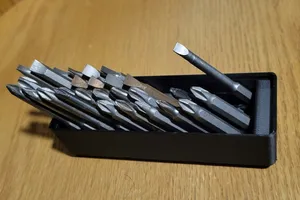Gridfinity 45 degree angled hex bit holder
