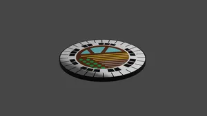 2D Piano Round Plate NFC Music Letter