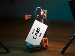 Prusa Mini Business Cards Holder - 3D printed 3D printer printing business cards