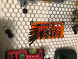 Bit Holder for Honeycomb Wall Storage
