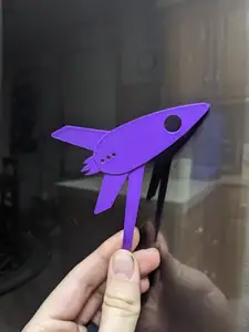 Rocket Cup Cake Topper