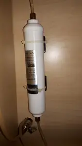 Appliance inline water filter mount