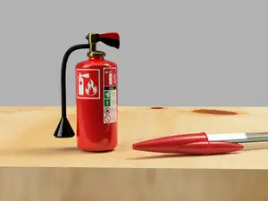 Fire extinguisher for dioramas or board games