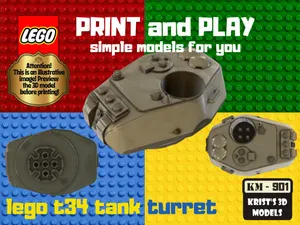 lego t34 tank turret