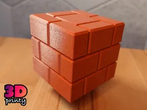 Print-in-Place Twisty Puzzle Box - Brick Block