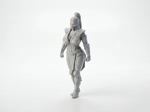 Busty Subzero Female Warrior Figurine 3D Printable