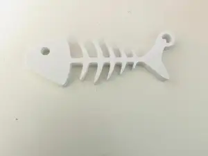 fish skeleton keychain