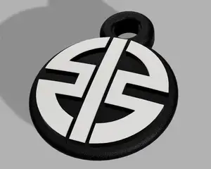 Old Kawasaki logo keychain pendant (H2, H2R logo)