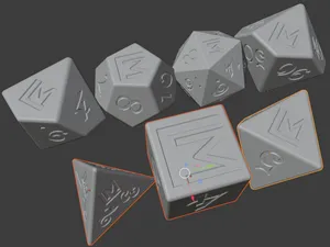 Loyal Moses Show - Full 7 Dice Set - Large Print Version