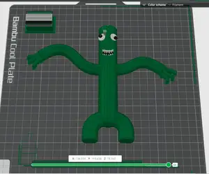 Remix of Green from Rainbow friends - print on laying down
