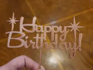 MCM Happy Birthday Cake Topper