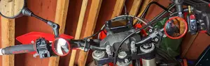 Blind spot mirror holder and handlebar clamp for motorcycle