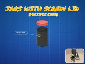 Jars w/screw lid (Multiple Sizes)