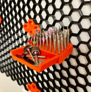 Dremel bit holder with shelf