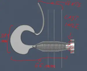 FISHING LURE MOLD - TWISTER