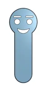 Happy, angry and wow face bookmarks