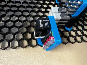 SD Card Holder for Honeycomb Storage Wall
